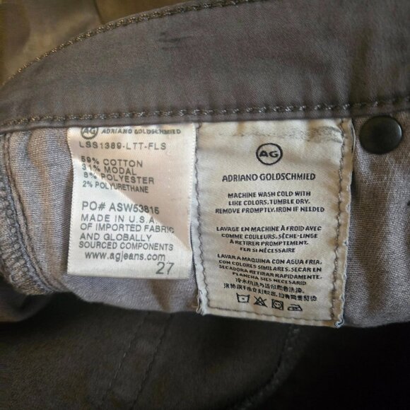 AG Adriano Goldschmied The Legging Ankle Coated Gray Skinny Jeans Women’s 27 - Picture 8 of 9